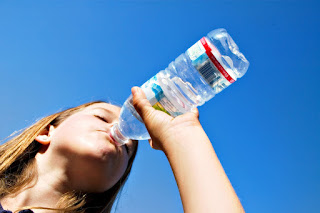 girl drinking water