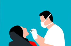 dentist attenting patient for tooth care